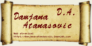 Damjana Atanasović vizit kartica